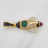Dije Cohete 6.9g / 1 1/2 in Tres Oros 18K