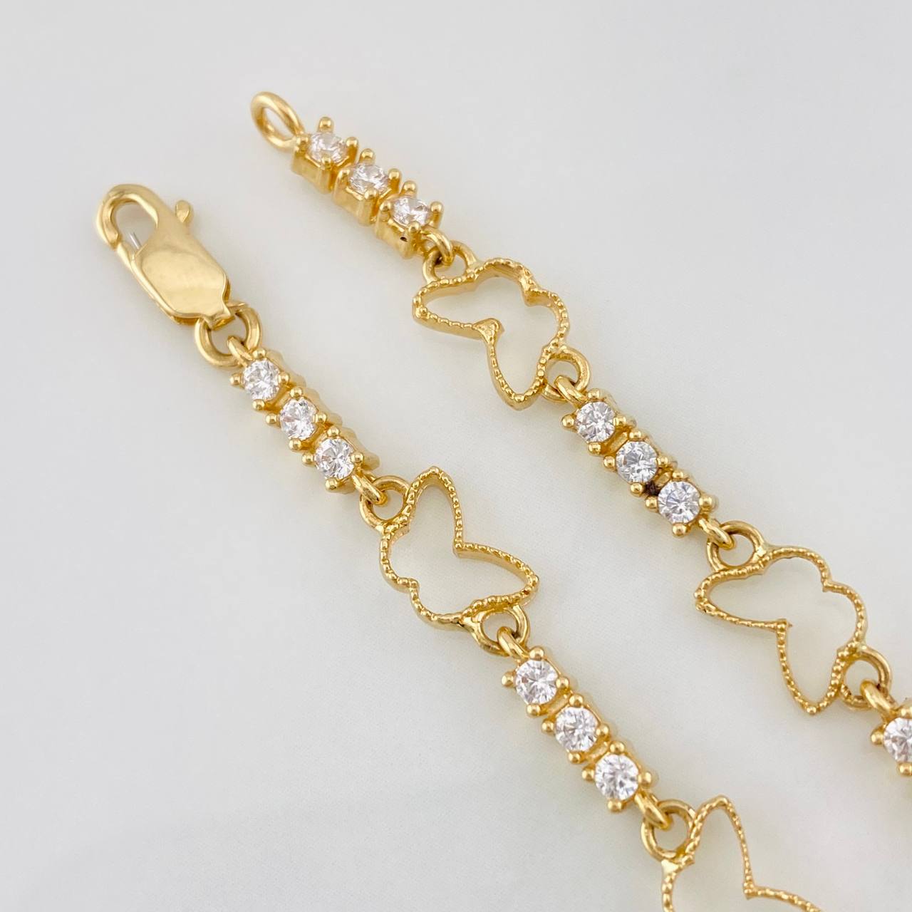 Butterfly Bracelet 6.45g / 7 in / 2.6mm Yellow Gold 18K