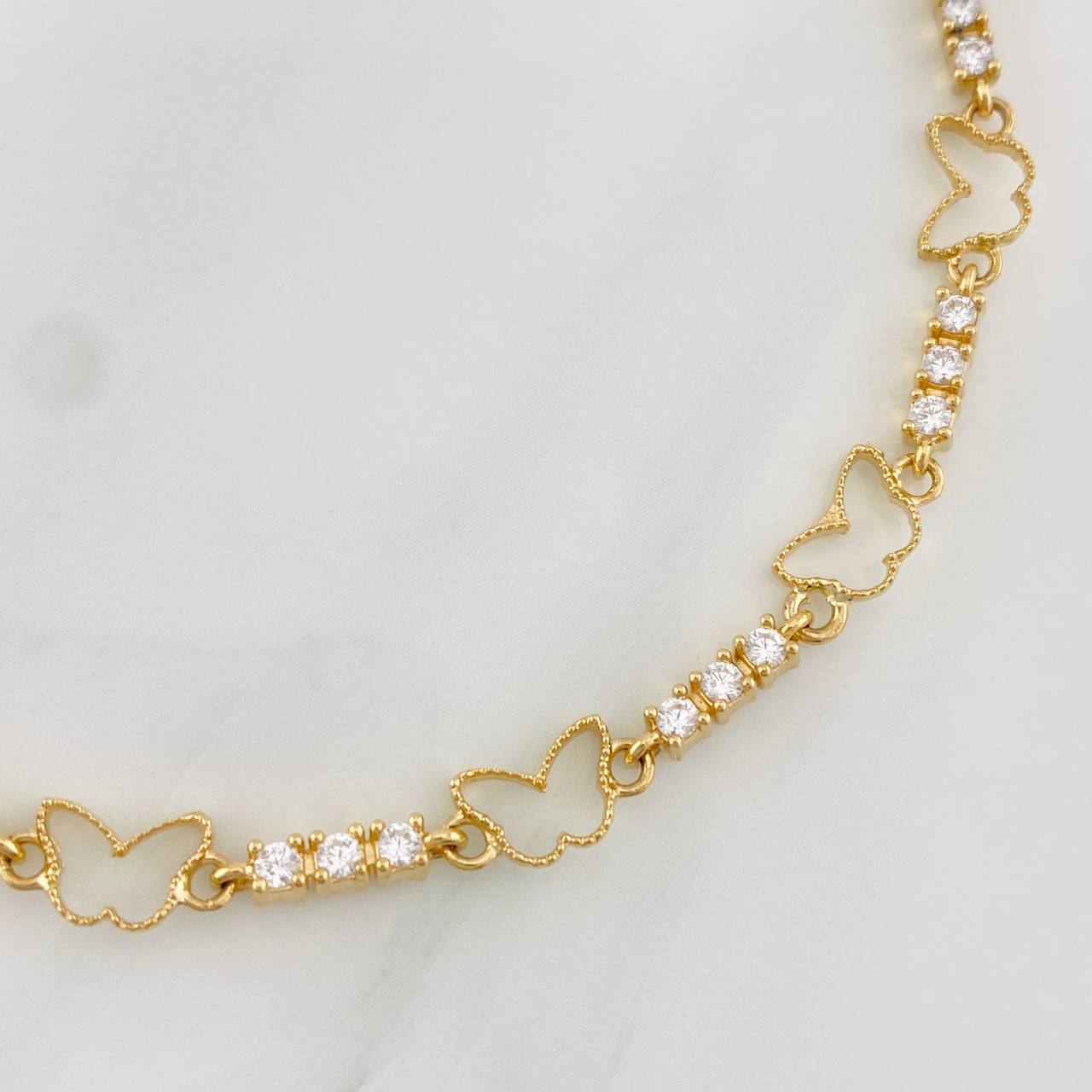Butterfly Bracelet 6.45g / 7 in / 2.6mm Yellow Gold 18K