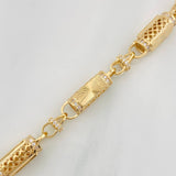 Bracelet Rustic Cylindrical Mesh 16.9g / 8 in / 6.2mm Yellow Gold 18K