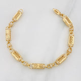 Bracelet Rustic Cylindrical Mesh 16.9g / 8 in / 6.2mm Yellow Gold 18K