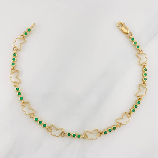 Halo Mariposa Bracelet 5.05g / 7 in / 2.47mm 18K Yellow Gold