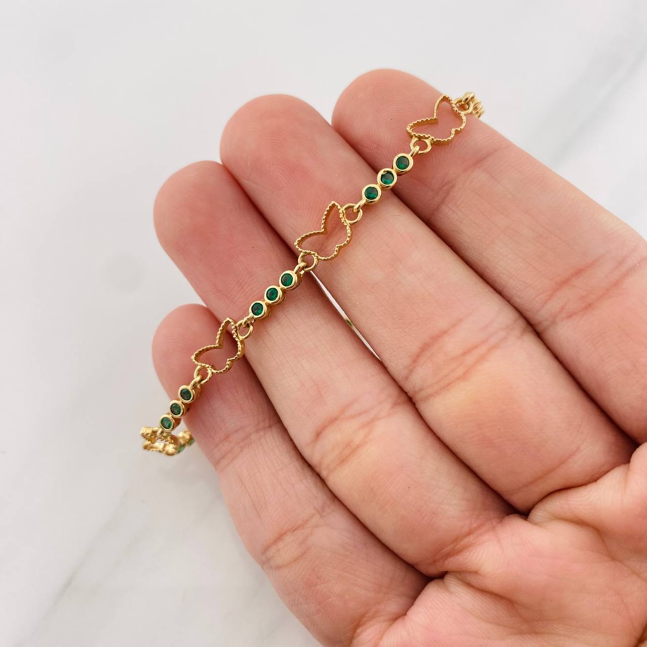 Halo Mariposa Bracelet 5.05g / 7 in / 2.47mm 18K Yellow Gold