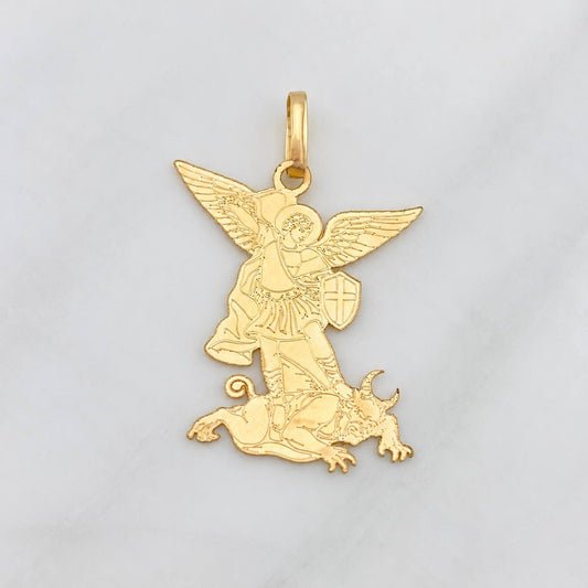 Dije San Miguel Arcángel 0.95g / 1 in Oro Amarillo 18K
