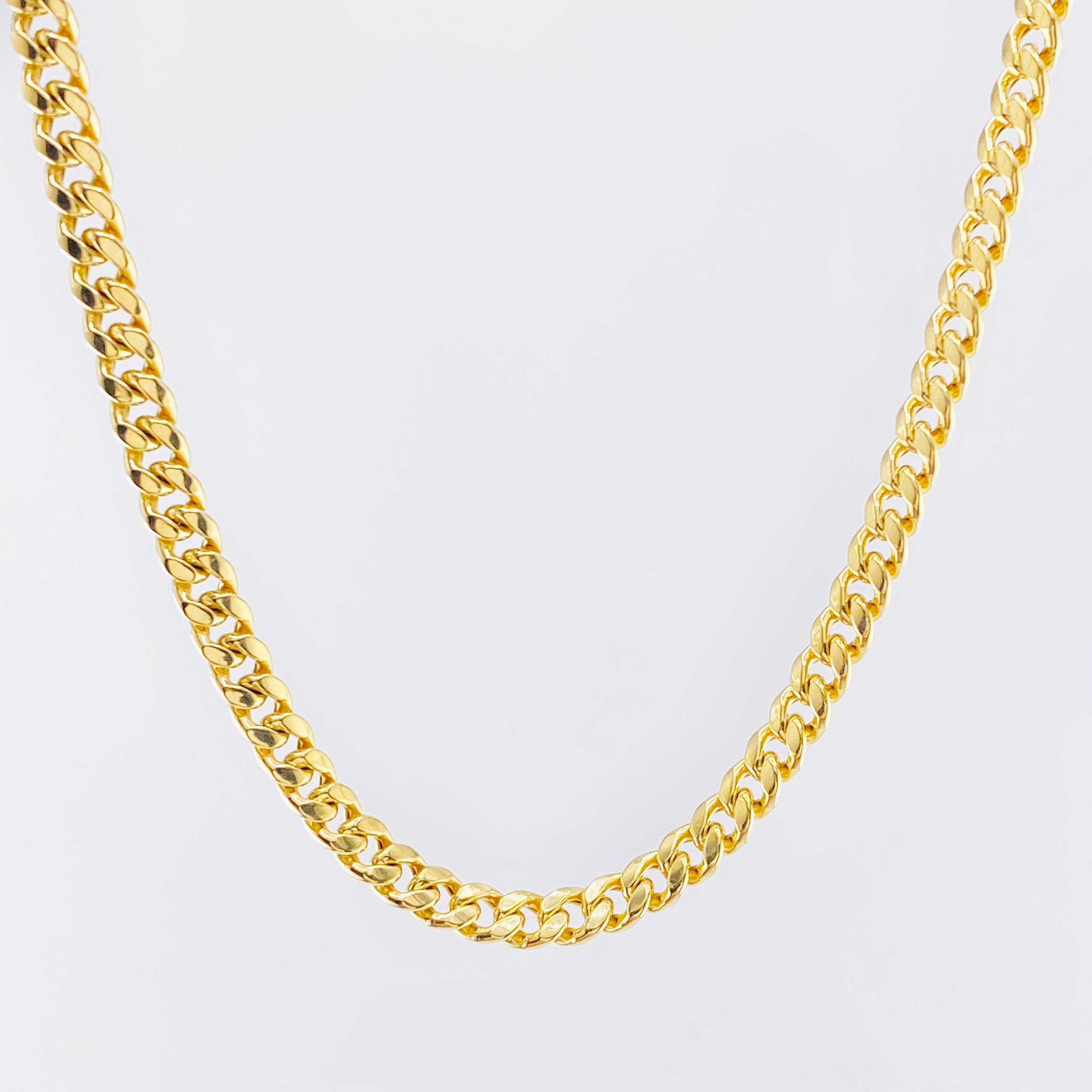 Cadena Cubana 9.4gr / 19 3/4 in / 4.5mm Oro Amarillo +1 18K *