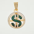 Dije Silueta Signo Dolar Movil 12.95gr / 1 3/4 in / Oro Amarillo 18K *