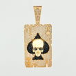 Dije Calavera Carta Pica De As 10.95gr / 2 in / Oro Amarillo 18K *