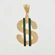 Pendant Dollar Sign 7gr / 1 1/2 in / Yellow Gold 18K *