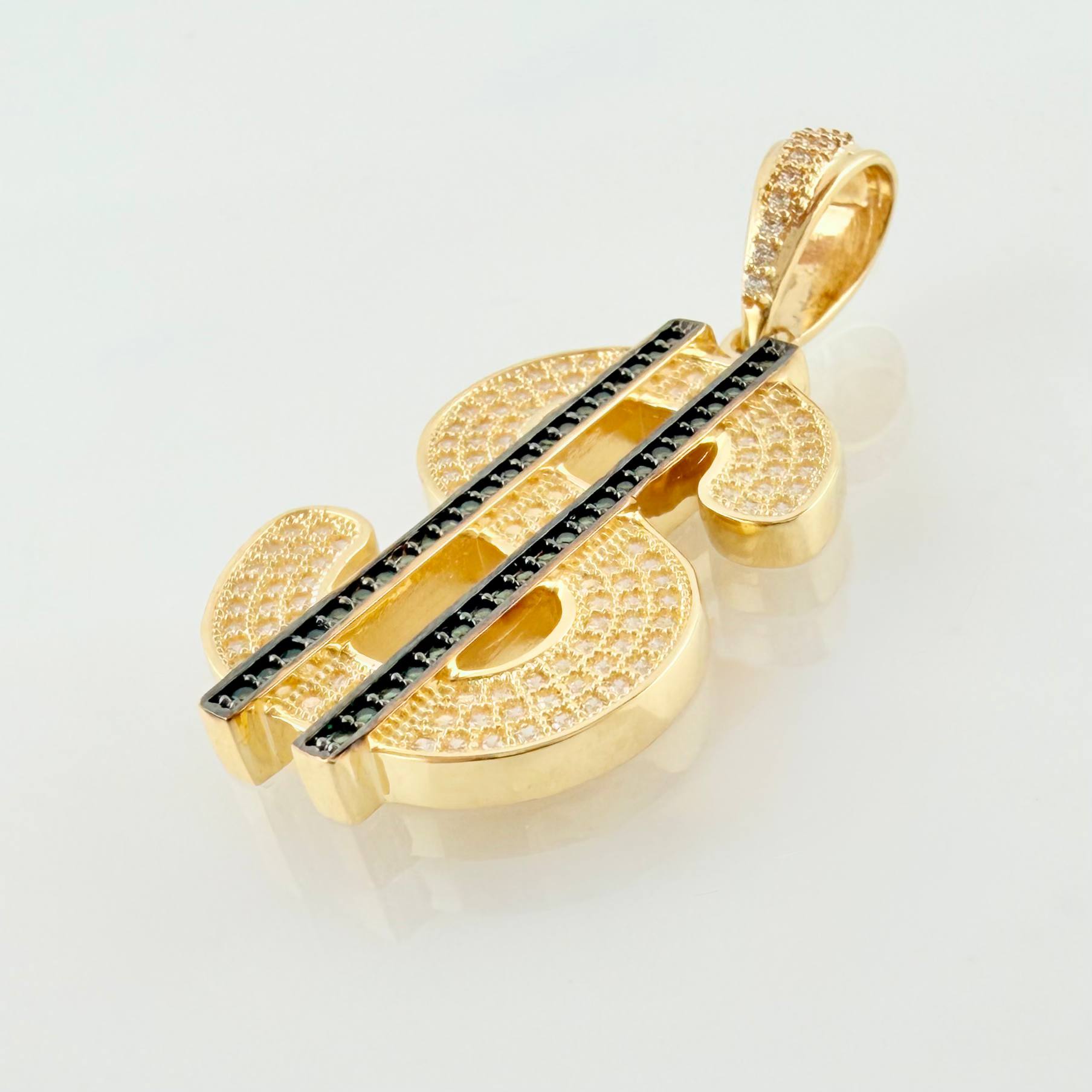 Pendant Dollar Sign 7gr / 1 1/2 in / Yellow Gold 18K *