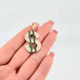 Pendant Dollar Sign 7gr / 1 1/2 in / Yellow Gold 18K *