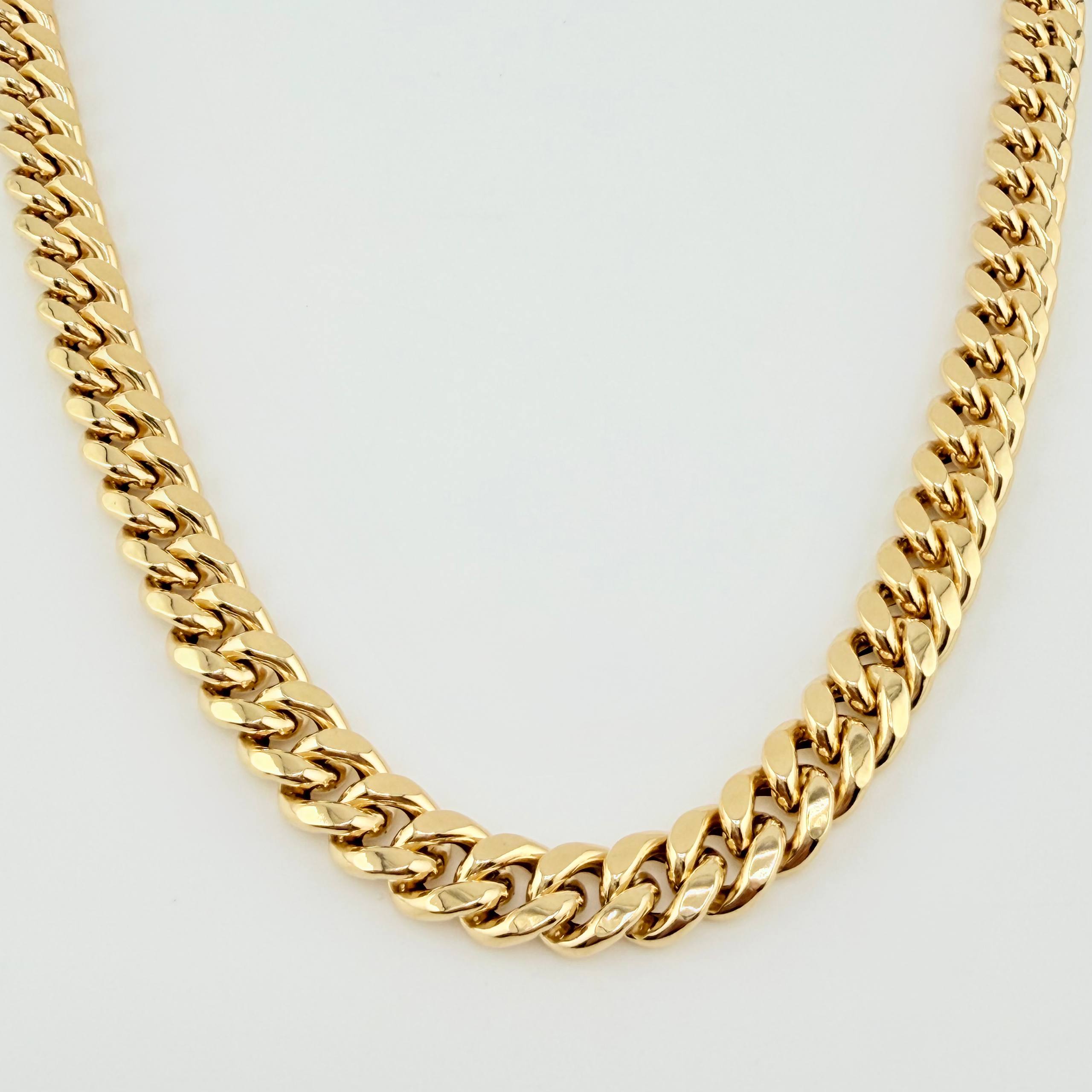 Cadena Cubana 10.8 g / 23 3/4 in / 6.1 mm Oro Amarillo 18K
