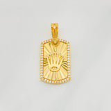 Pendant Plaque Crown 3.7g / 1 1/4 in Yellow Gold 18K