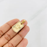 Pendant Plaque Crown 3.7g / 1 1/4 in Yellow Gold 18K