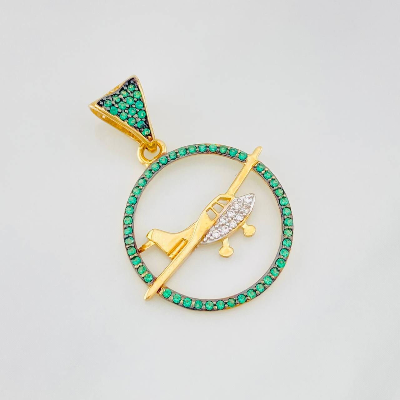 Dije Avioneta 2.55g / 1 1/4 in Tres Oros 18K