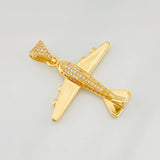 Dije Avión 5.65g / 1 1/2 in Oro Amarillo 18K