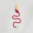 Dije Serpiente 1.9g / 1 1/2 in Dos Oros Negro Amarillo 18K