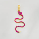 Dije Serpiente 1.9g / 1 1/2 in Dos Oros Negro Amarillo 18K