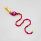 Dije Serpiente 1.9g / 1 1/2 in Dos Oros Negro Amarillo 18K