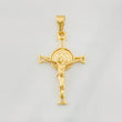 Dije Cruz Cristo San Benito 2.85g / 1 3/4 in Oro Amarillo 18K