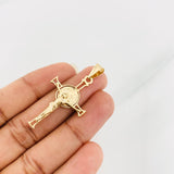Dije Cruz Cristo San Benito 2.85g / 1 3/4 in Oro Amarillo 18K
