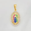 Pendant Virgin of Guadalupe 2.55g / 1 1/2 in Two-Tone Yellow White Gold 18K