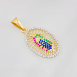 Pendant Virgin of Guadalupe 2.55g / 1 1/2 in Two-Tone Yellow White Gold 18K