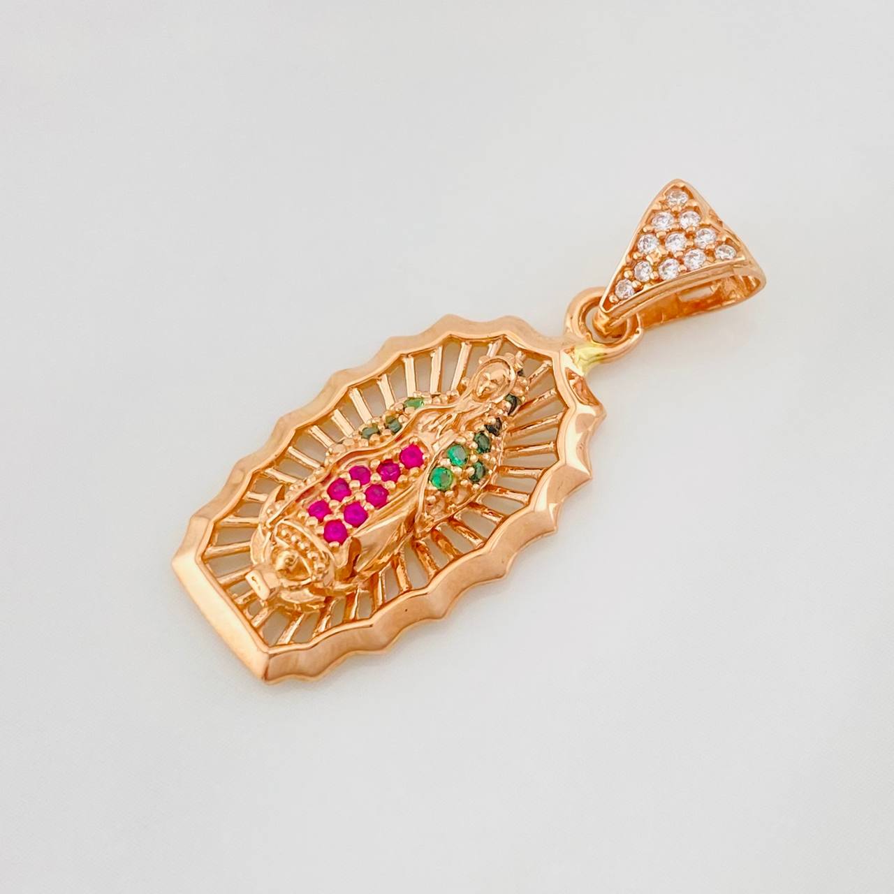 Dije Virgen de Guadalupe 2.9g / 1 1/4 in Oro Rosa 18K