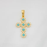 Dije Cruz Tupida 1.35g / 1 in Oro Amarillo 18K