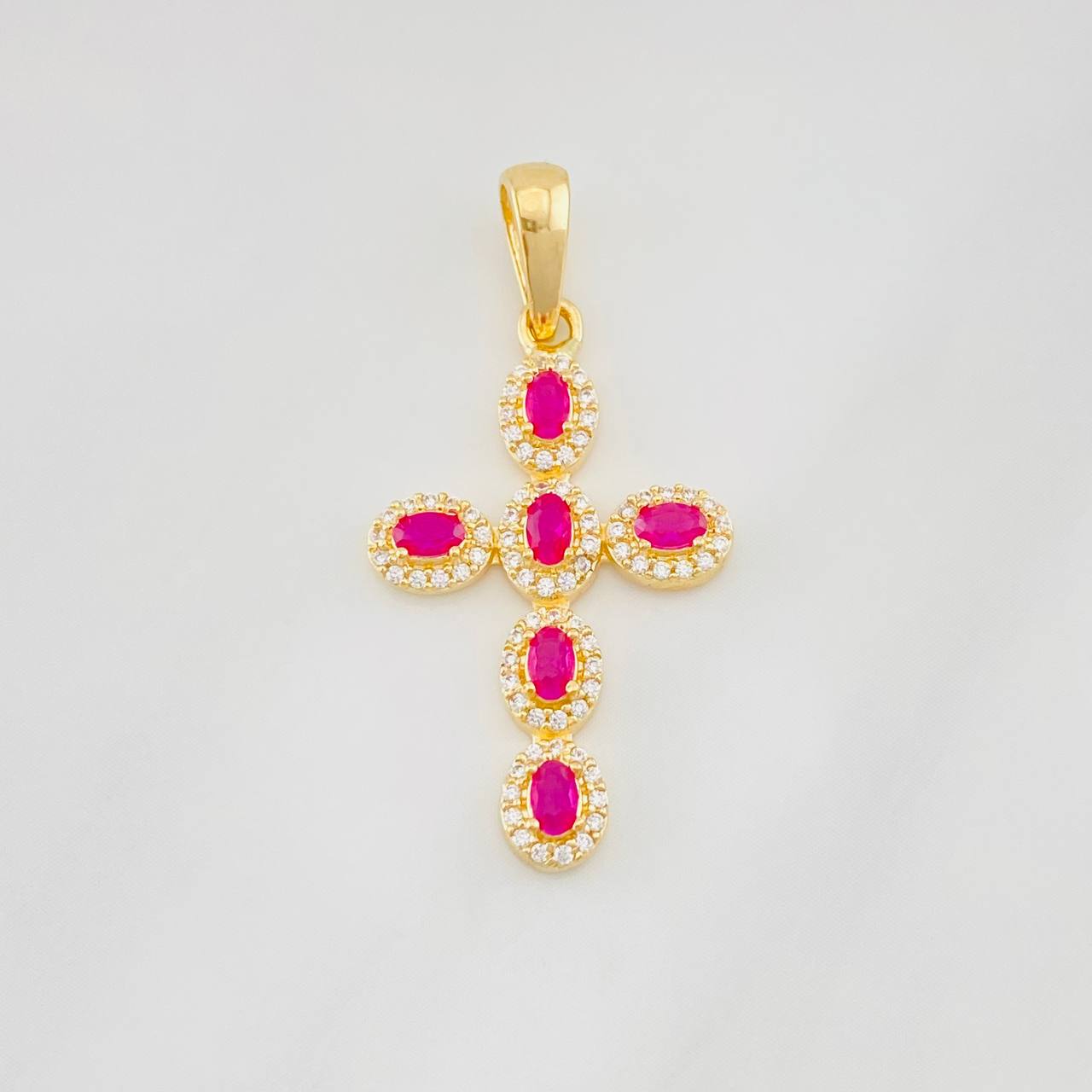 Pendant Dense Cross 2g / 1 1/4 in 18K Yellow Gold