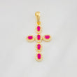 Pendant Dense Cross 2g / 1 1/4 in 18K Yellow Gold
