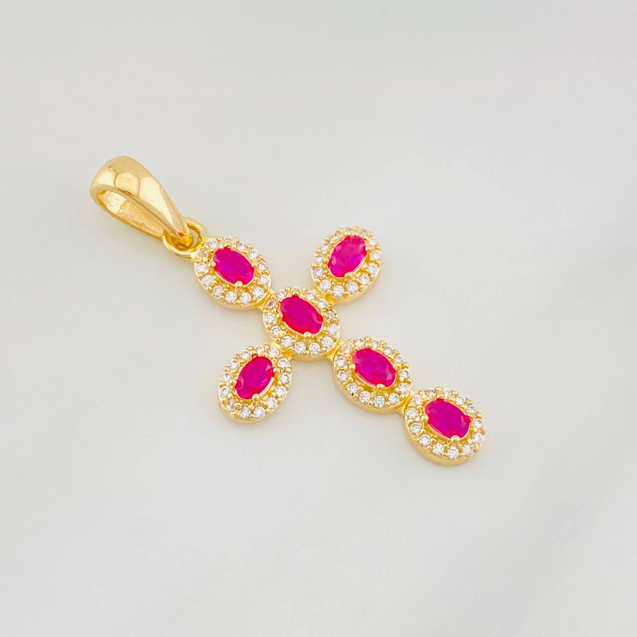 Pendant Dense Cross 2g / 1 1/4 in 18K Yellow Gold