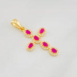 Pendant Dense Cross 2g / 1 1/4 in 18K Yellow Gold