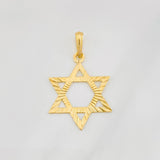 Dije Estrella de David 2g / 1 1/2 in Oro Amarillo 18K