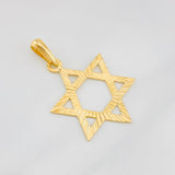 Dije Estrella de David 2g / 1 1/2 in Oro Amarillo 18K