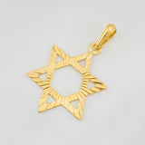 Dije Estrella de David 2g / 1 1/2 in Oro Amarillo 18K