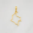 Dije Mapa Colombia 1.05g / 1 1/4 in Oro Amarillo 18K