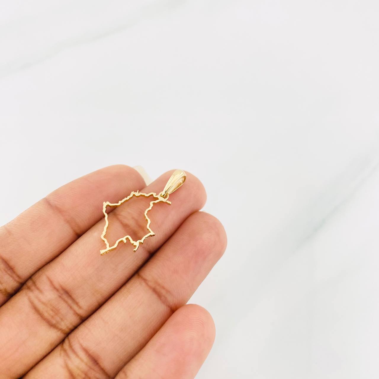 Dije Mapa Colombia 1.05g / 1 1/4 in Oro Amarillo 18K