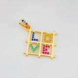 Dije Cuadro Love 2g / 1 in Oro Amarillo 18K