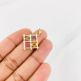 Dije Cuadro Love 2g / 1 in Oro Amarillo 18K