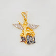 Pendant Saint Michael Archangel 3.8g / 1 1/4 in Three-tone Gold 18K