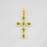 Pendant Dense Cross 2.05g / 1 1/4 in Yellow Gold 18K