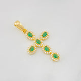 Pendant Dense Cross 2.05g / 1 1/4 in Yellow Gold 18K
