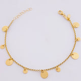 Rolo Bracelet Circular Plates 2.8gr / 7 in / 1.5mm Yellow Gold +4 18K ©