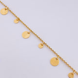 Rolo Bracelet Circular Plates 2.8gr / 7 in / 1.5mm Yellow Gold +4 18K ©