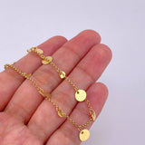 Rolo Bracelet Circular Plates 2.8gr / 7 in / 1.5mm Yellow Gold +4 18K ©