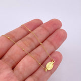 Pulso Denario Virgen Milagrosa 1.45 g / 8 1/2 in / 1.5 mm Oro Amarillo 18K
