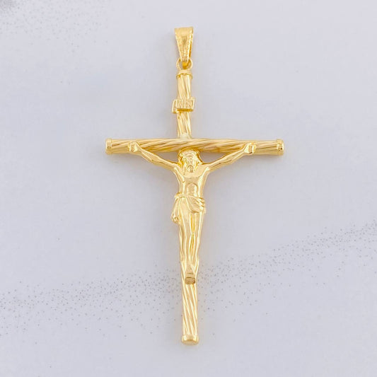 Pendant Cross Christ 2.1g / 2 1/4 in Yellow Gold 18K