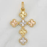 Dije Cruz Trebol 6g / 2 in Tres Oros 18K