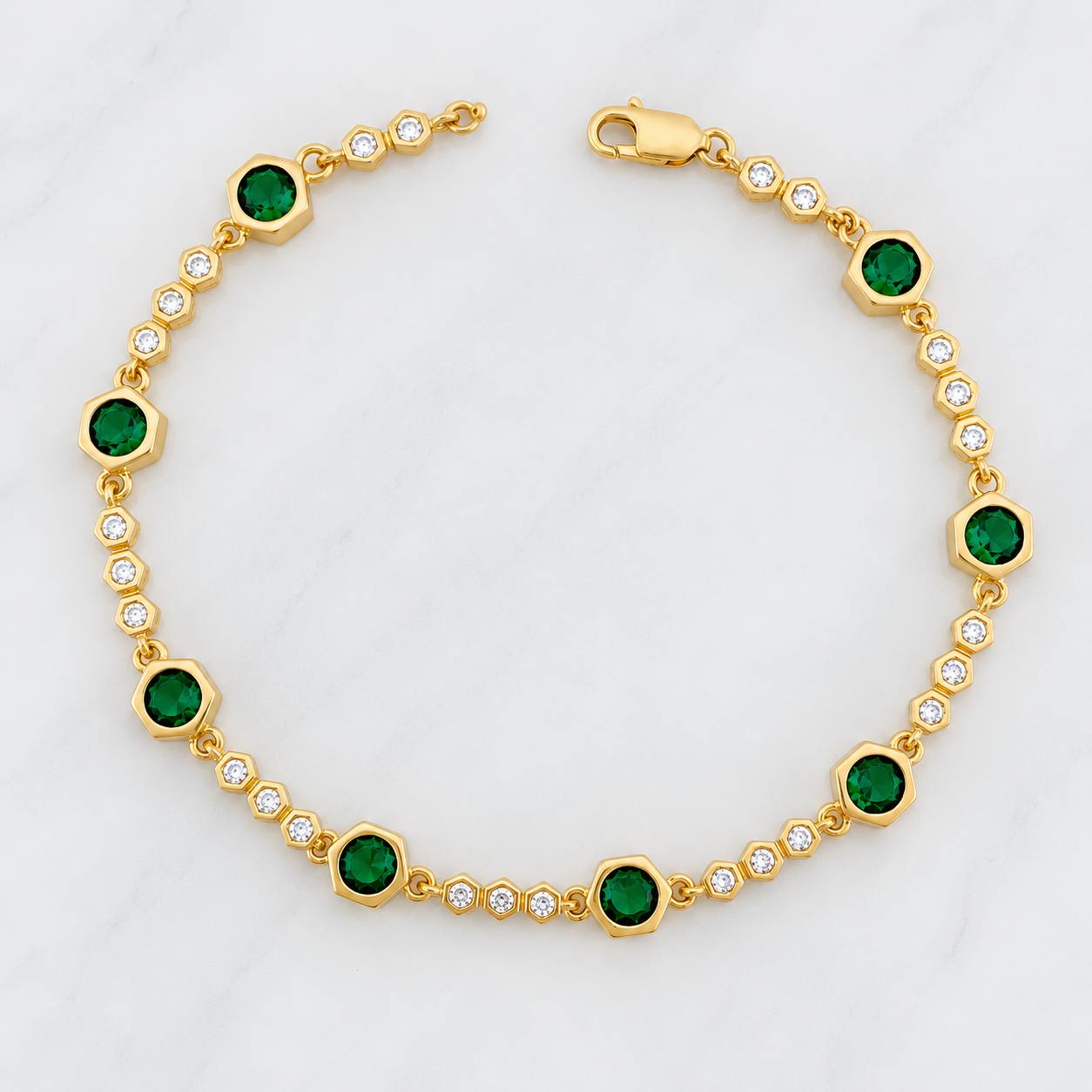 Halo Tuerca Bracelet 8.7g / 7 in / 2.86mm 18K Yellow Gold