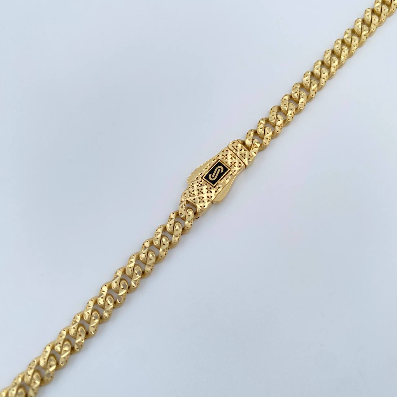Pulso Cubano Infinito 7.3gr / 8 1/4 in / Oro Amarillo +4 18K $
